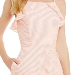 COPPER KEY STRIPED RUFFLE ROMPER - NWT